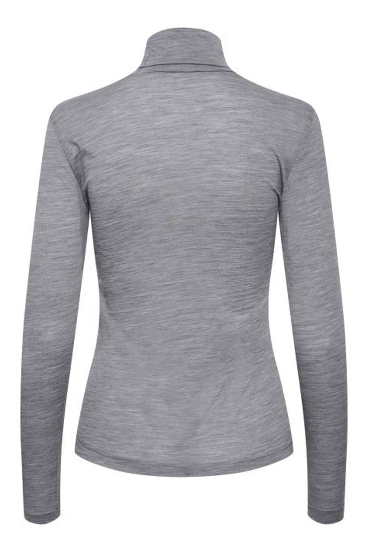 SividaGZ wool rollneck NOOS Grey Melange - 10905442