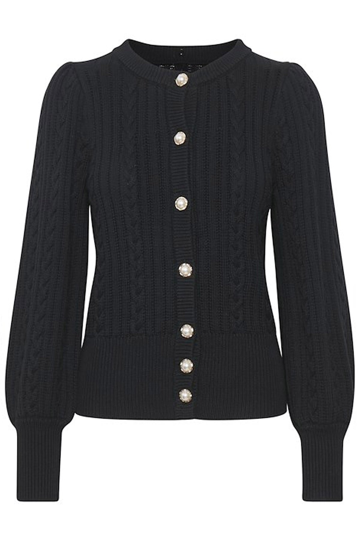 RawanGZ collar cardigan Black - 10905506