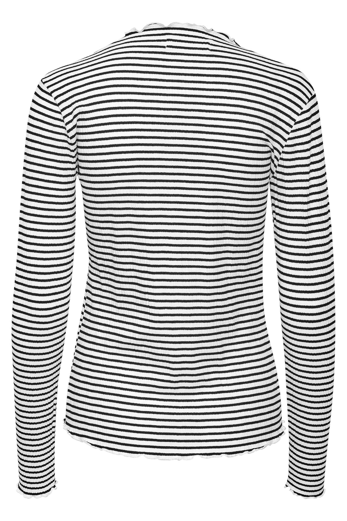 CandaceKB Stripe LS Egret/Meteorite Stripe - 10103632