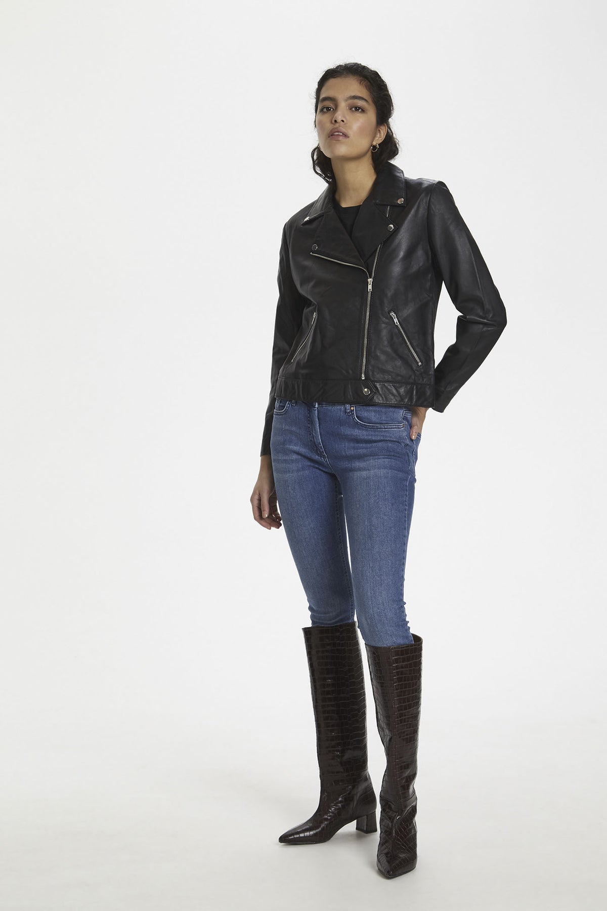 SLMaeve Leather Jacket LS Black - 30403641