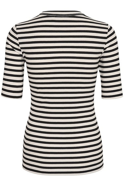 DagnaIW Striped T-Shirt Black / Whisper White - 30107269 Thumbnail
