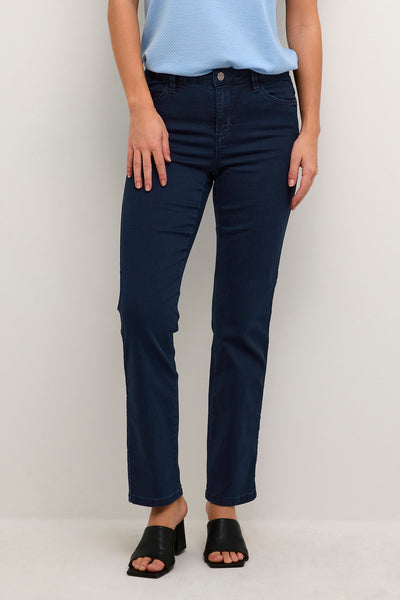 KAvicky Straight Jeans Dark Blue Denim - 10506530 Thumbnail