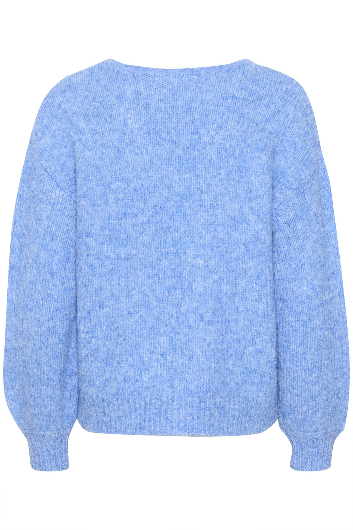 KAsarla V-Neck Pullover Cornflower Blue Melange - 10506829