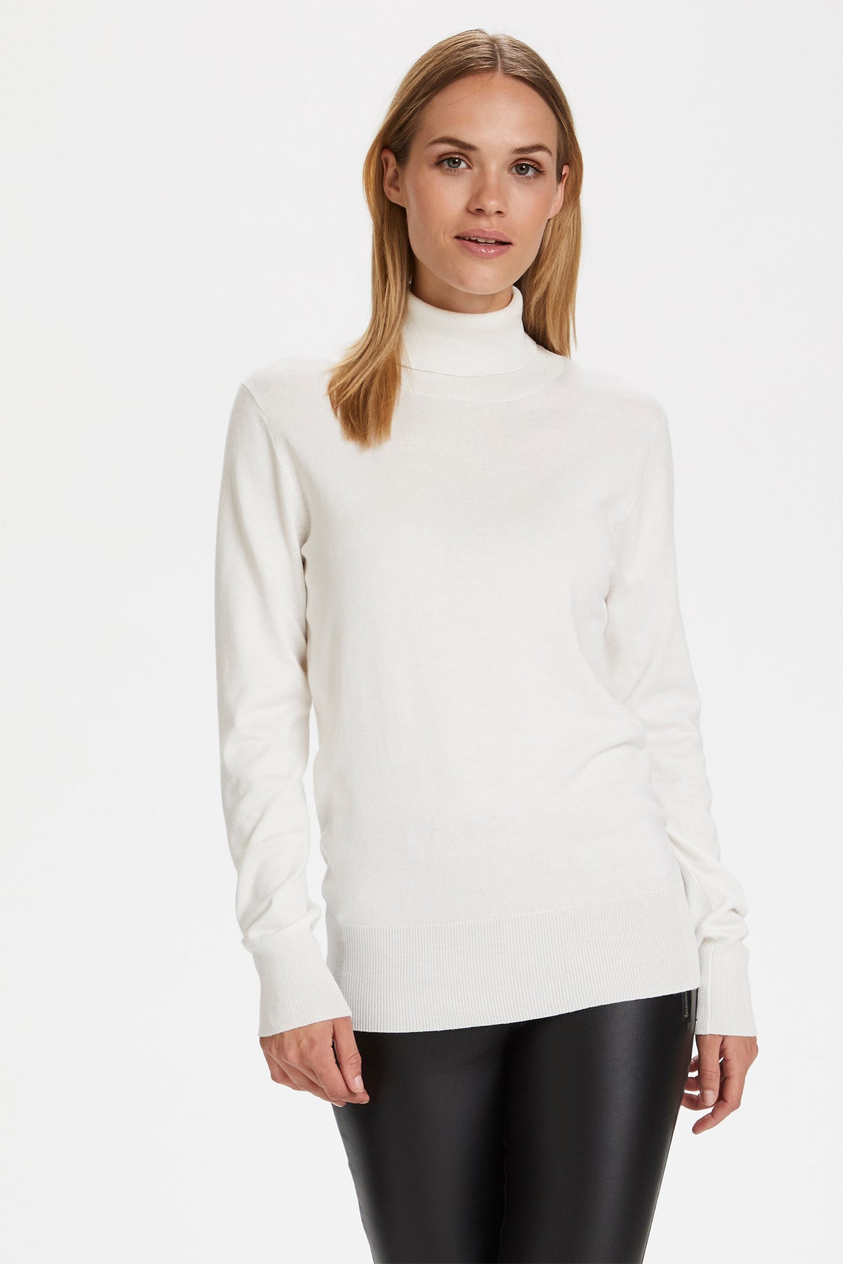 Astrid Roll Neck Chalk - 500023