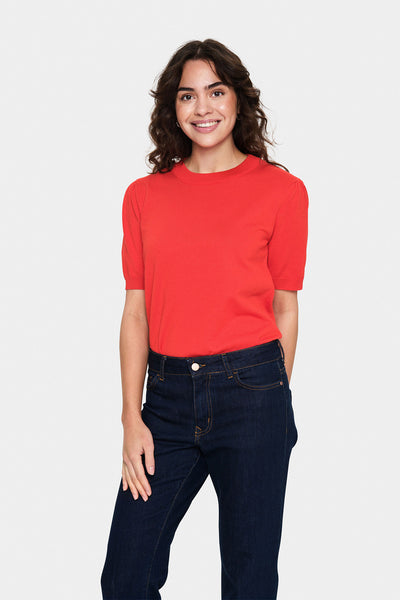 MilaSZ SS Pullover Flame Scarlet - 30511788 Thumbnail
