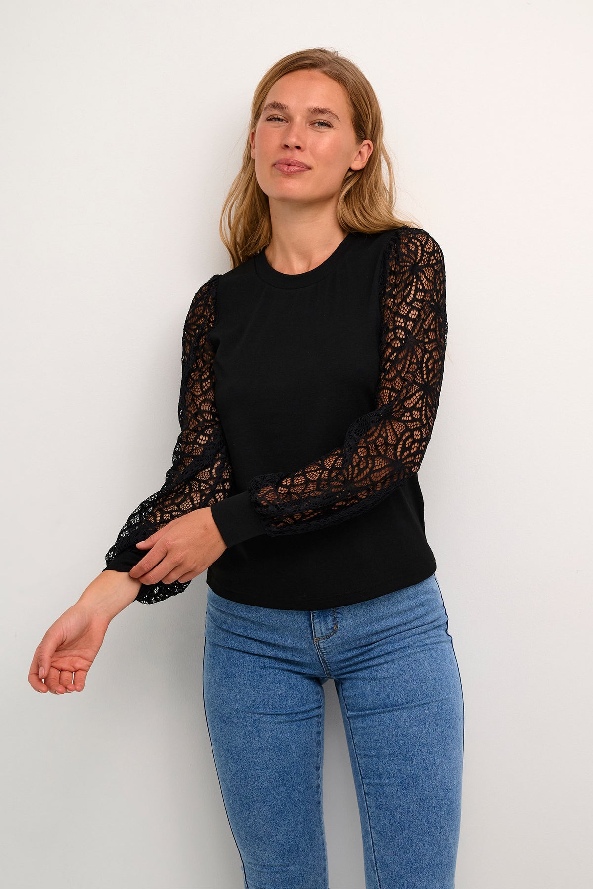 KAbecca Lace T-Shirt Black deep - 10508024