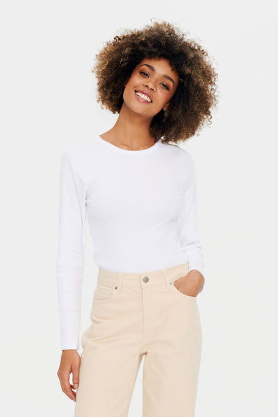 AstaSZ LS Blouse Bright White - 30513054 Thumbnail