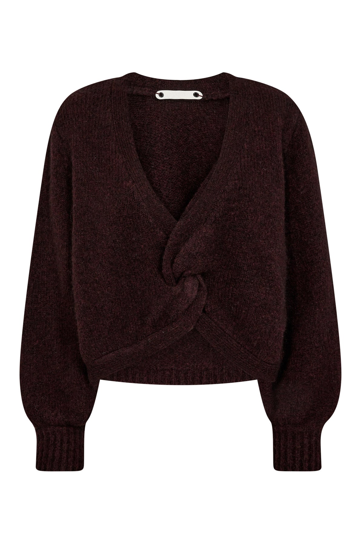 CozyCC Twist Back Knit 87-Winered - 32127