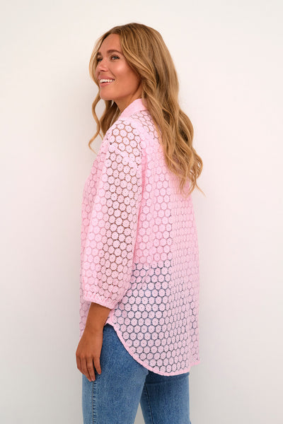 KAloren Lace Shirt Pink Mist - 10508509 Thumbnail