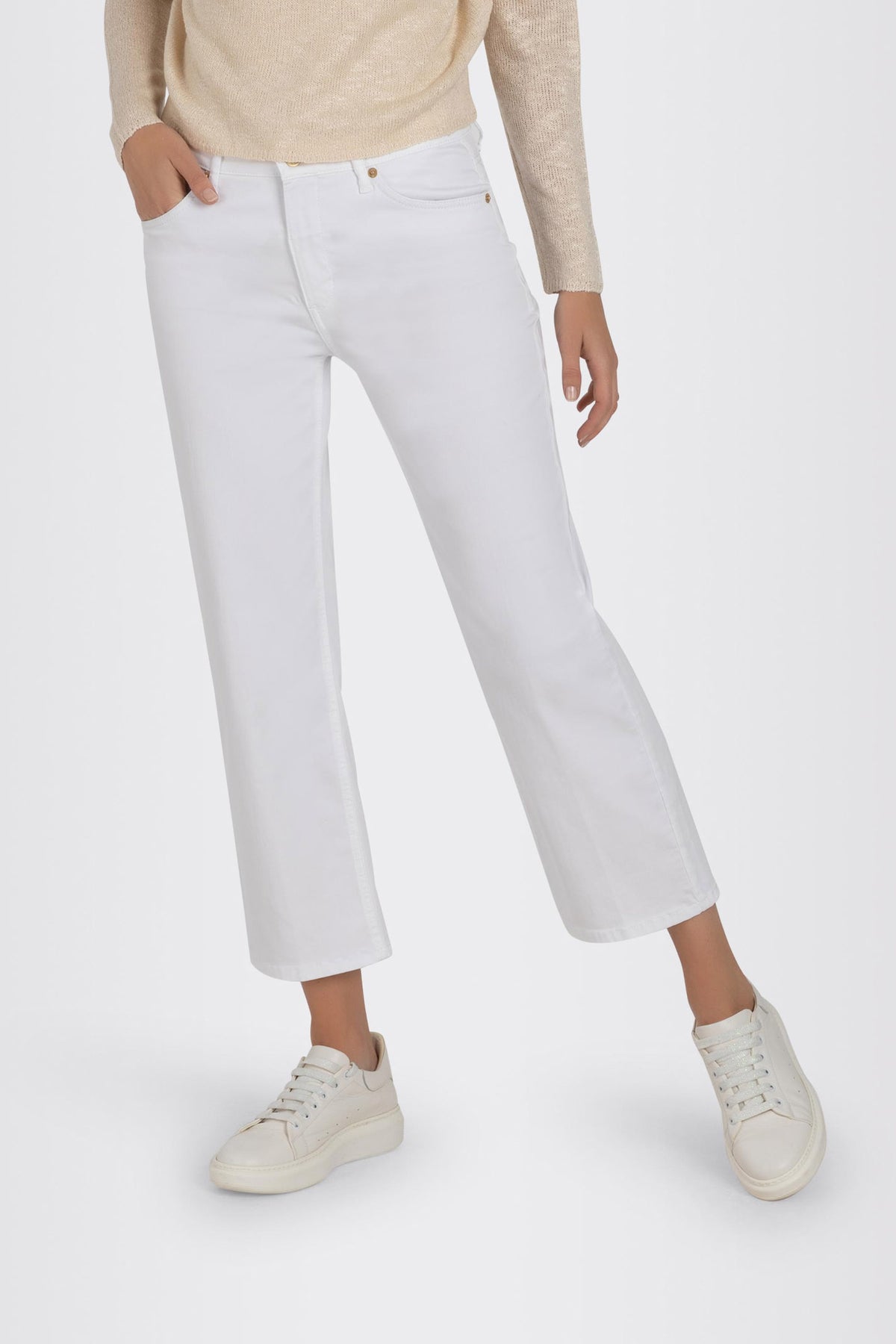 CULOTTE D010-white denim - 5984/9B 0391L