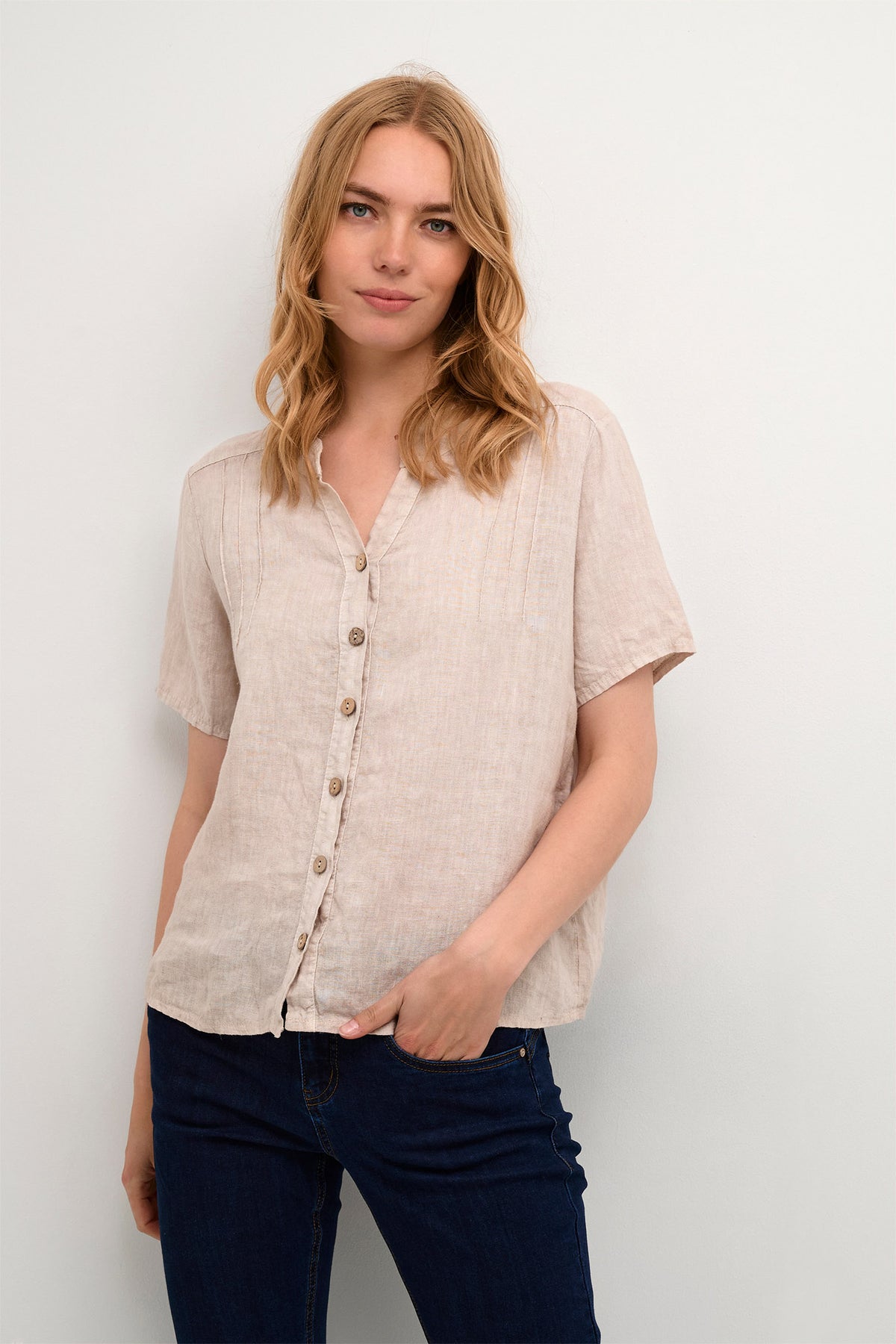 CRBellis Linen Shirt Crispy Sand - 10611578