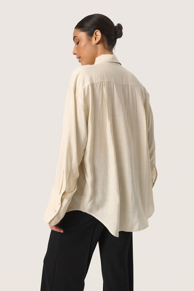 SLLeodora Shirt LS Oatmeal - 30407638 Thumbnail