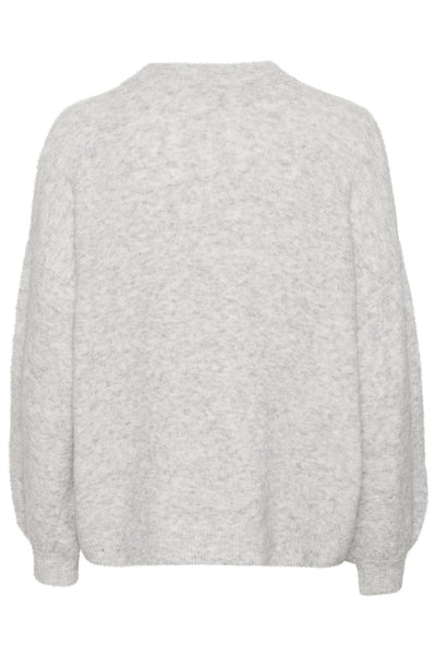 CRMerle OZ Knit Cardigan Grey Melange - 10609591 Thumbnail