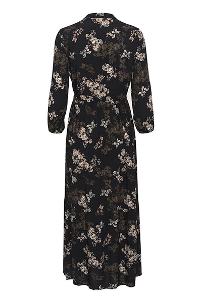 CRAlora Long Dress Black With Autumn Flowers - 10650723 Thumbnail