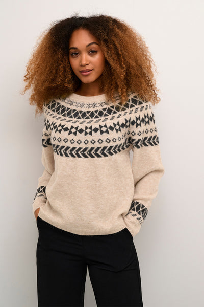 CRCherrie Knit Pullover Ancient Scroll Jaquard - 10612842 Thumbnail