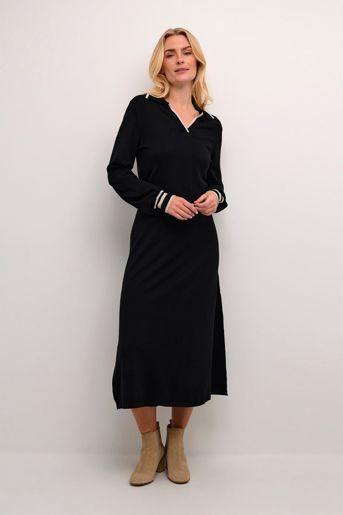 CRVillea Knit Dress Pitch Black - 10612875