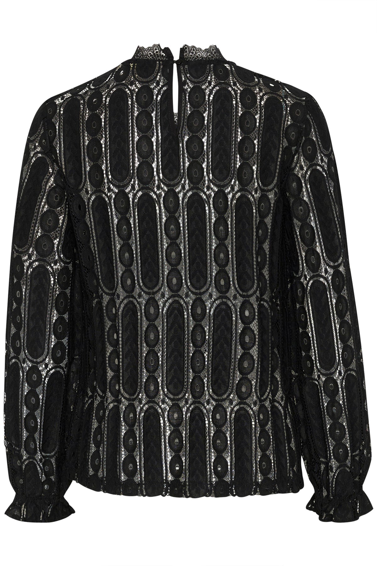 CRTully Lace Blouse Pitch Black - 10613673