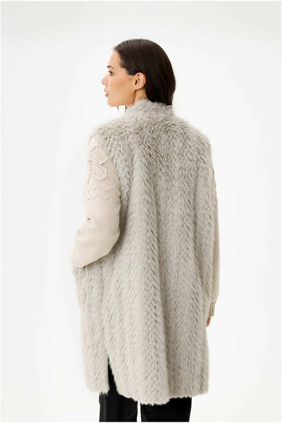 Farrah fur vest Grey - 16263 Thumbnail