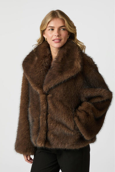 Stephanie Faux Fur Brown - 162628 Thumbnail