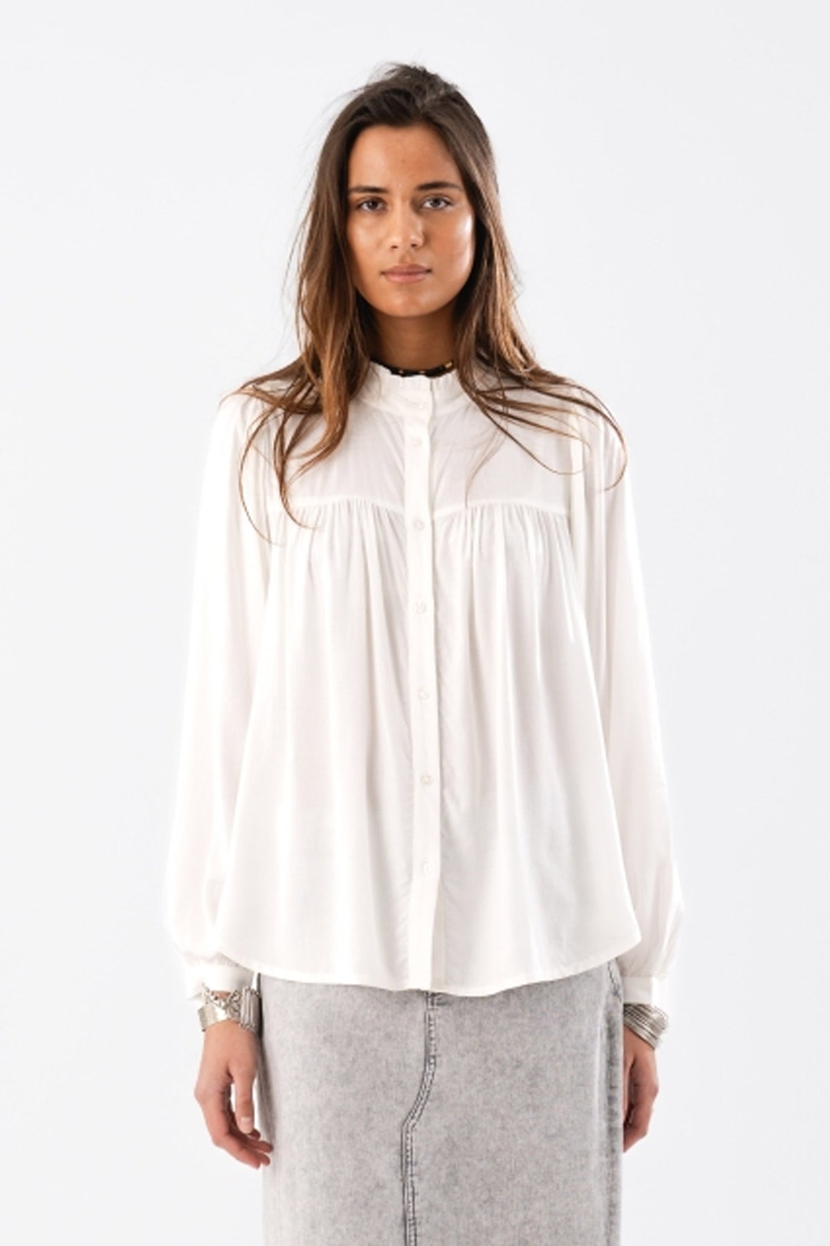 CaraLL Shirt LS 01 White - 90031-1008