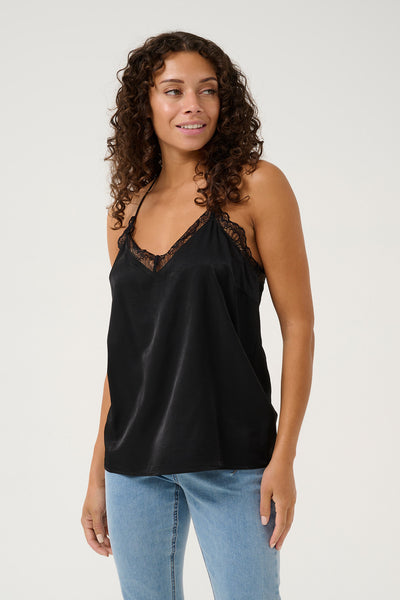 CRAnna Fine Lace Top Pitch Black - 10613644 Thumbnail