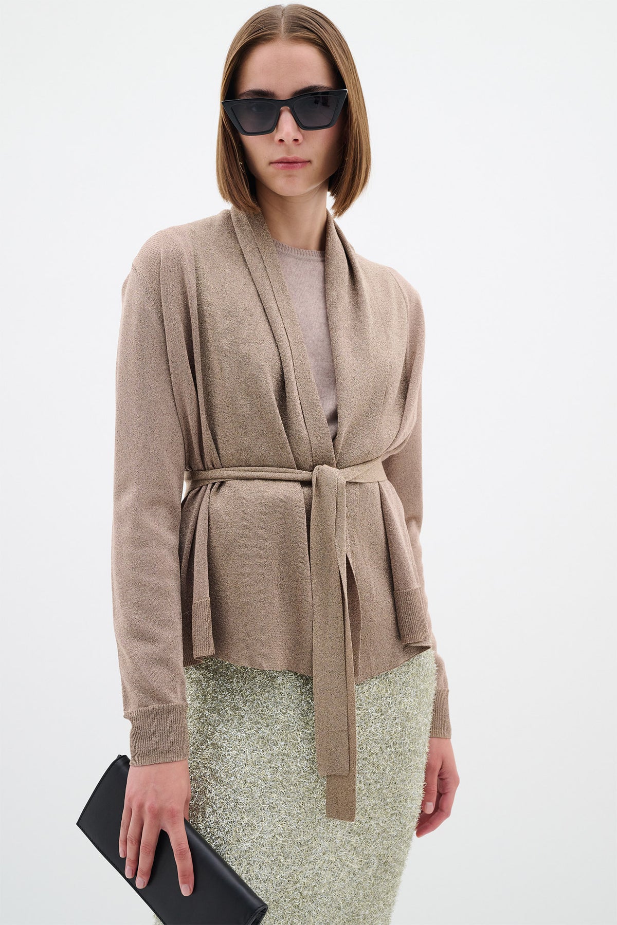 ThaniIW Short Cardigan Gold - 30110084