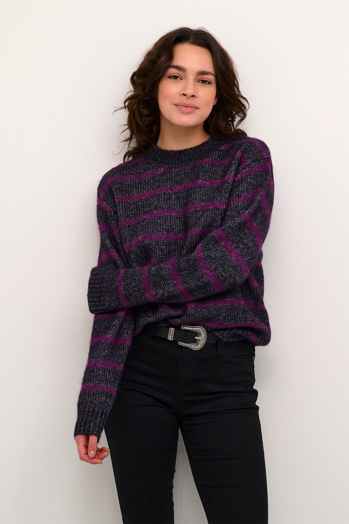 KAtrina Striped Pullover Purple mel./ Violet mel. - 10509257