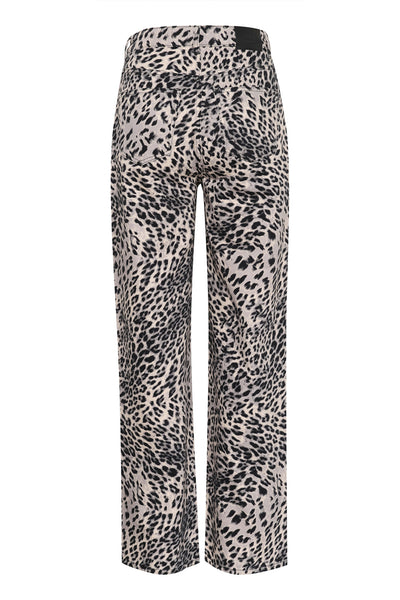 GZleora MW wide jeans Grey leopard - 10910300 Thumbnail
