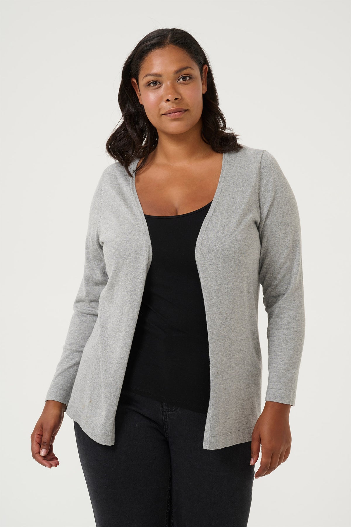KCfarsia Cardigan Grey Melange - 10580339