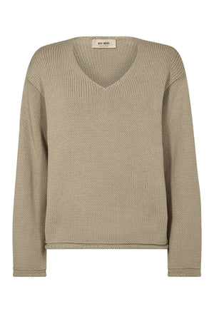 MMBine LS V-neck Knit Sesame - 168060