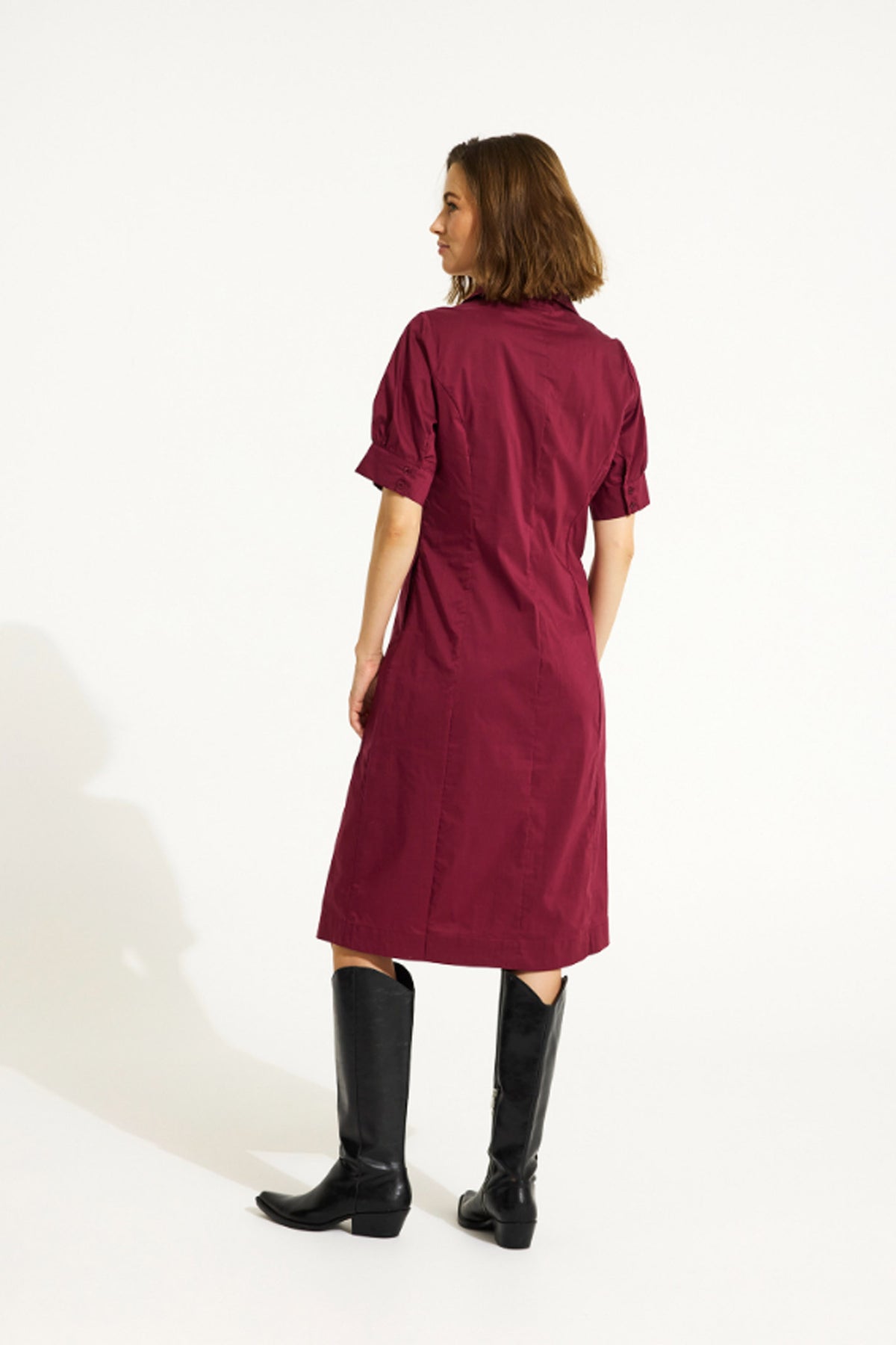 Sandra dress Burgondy - 16526