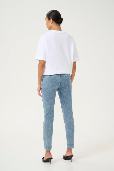 KAlea Jeans 7/8 Light Blue Washed Denim - 10509347 Thumbnail