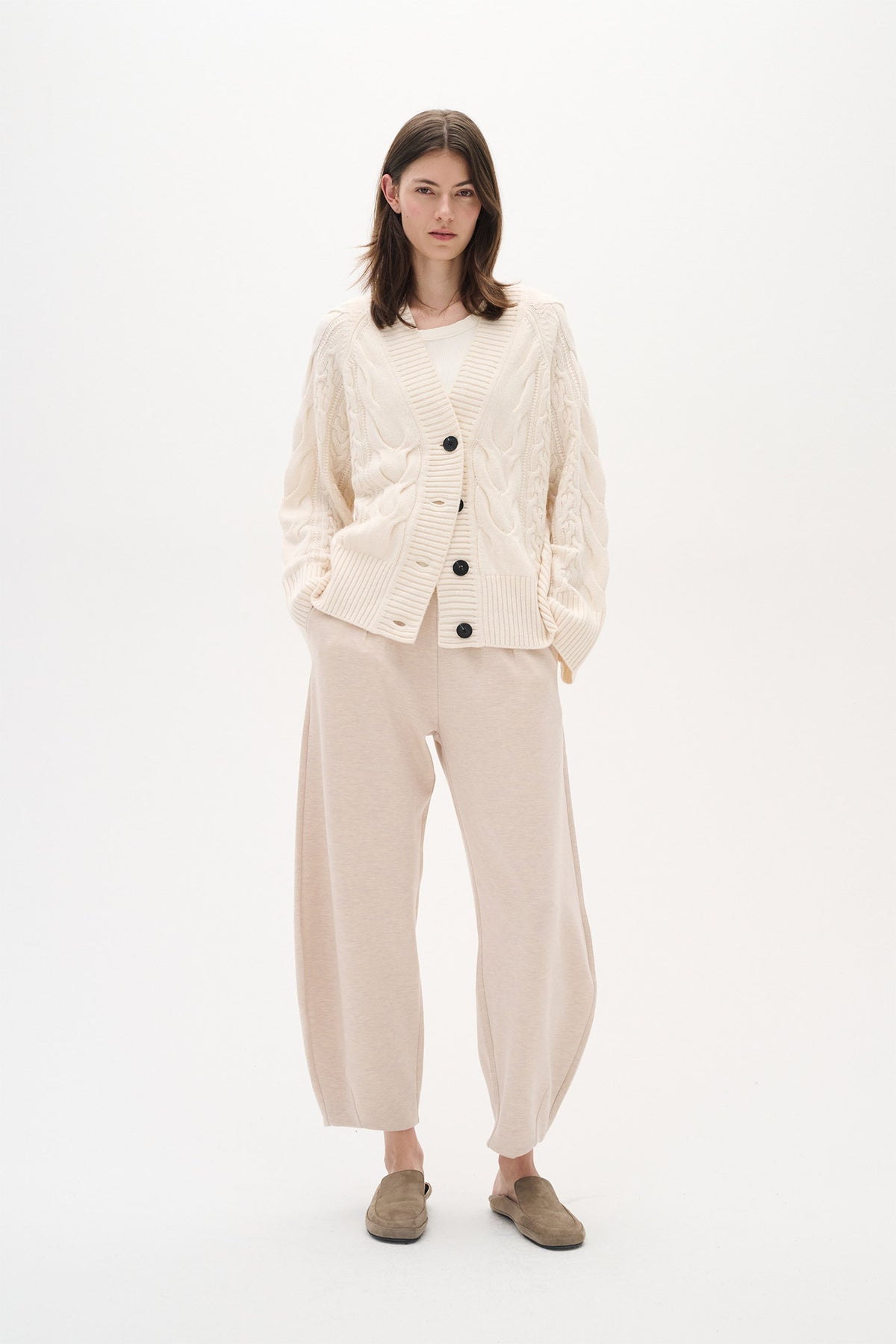 LaicentIW Vincent Mel Pant Vanilla Melange - 30110026