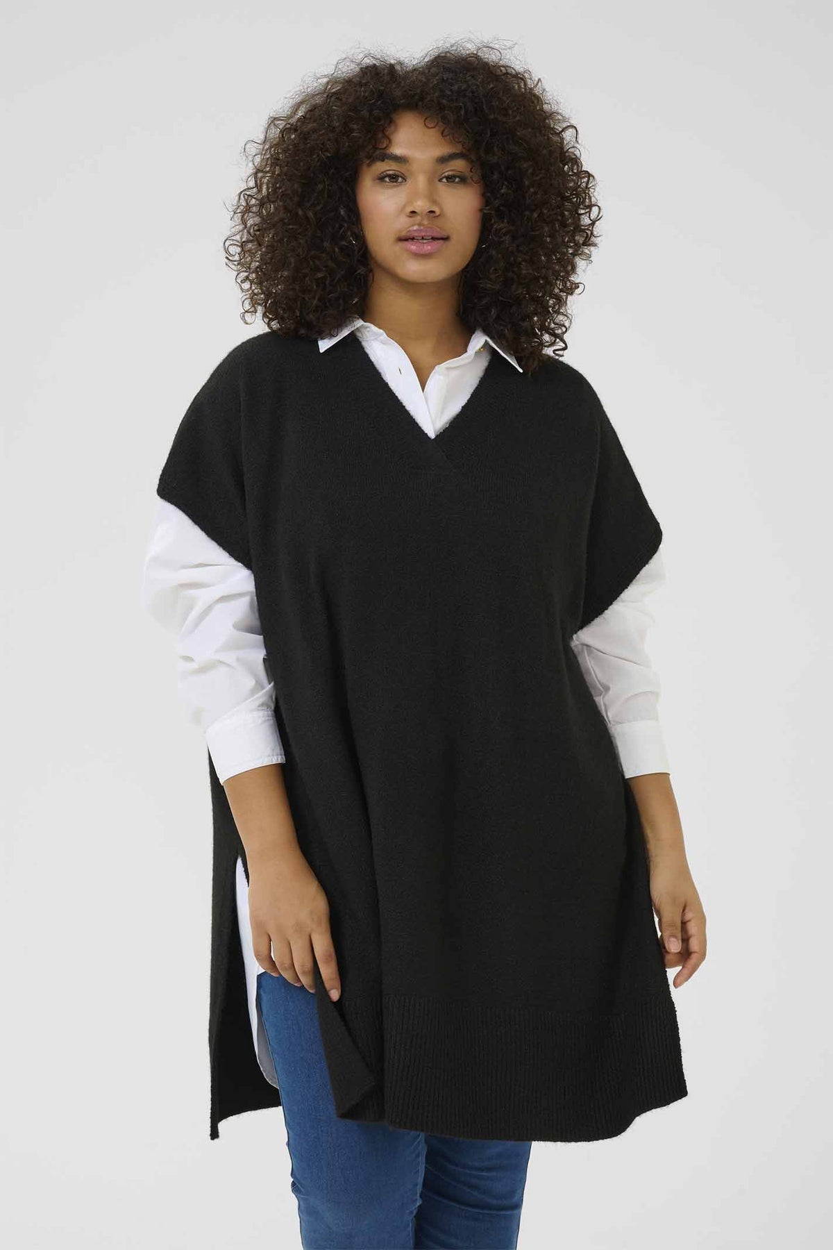 KCannett Knit Poncho Black deep - 10582738