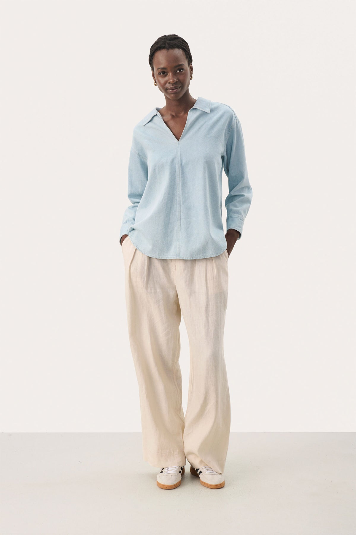 NorlyPW SH Whiteish Blue Denim - 30309501