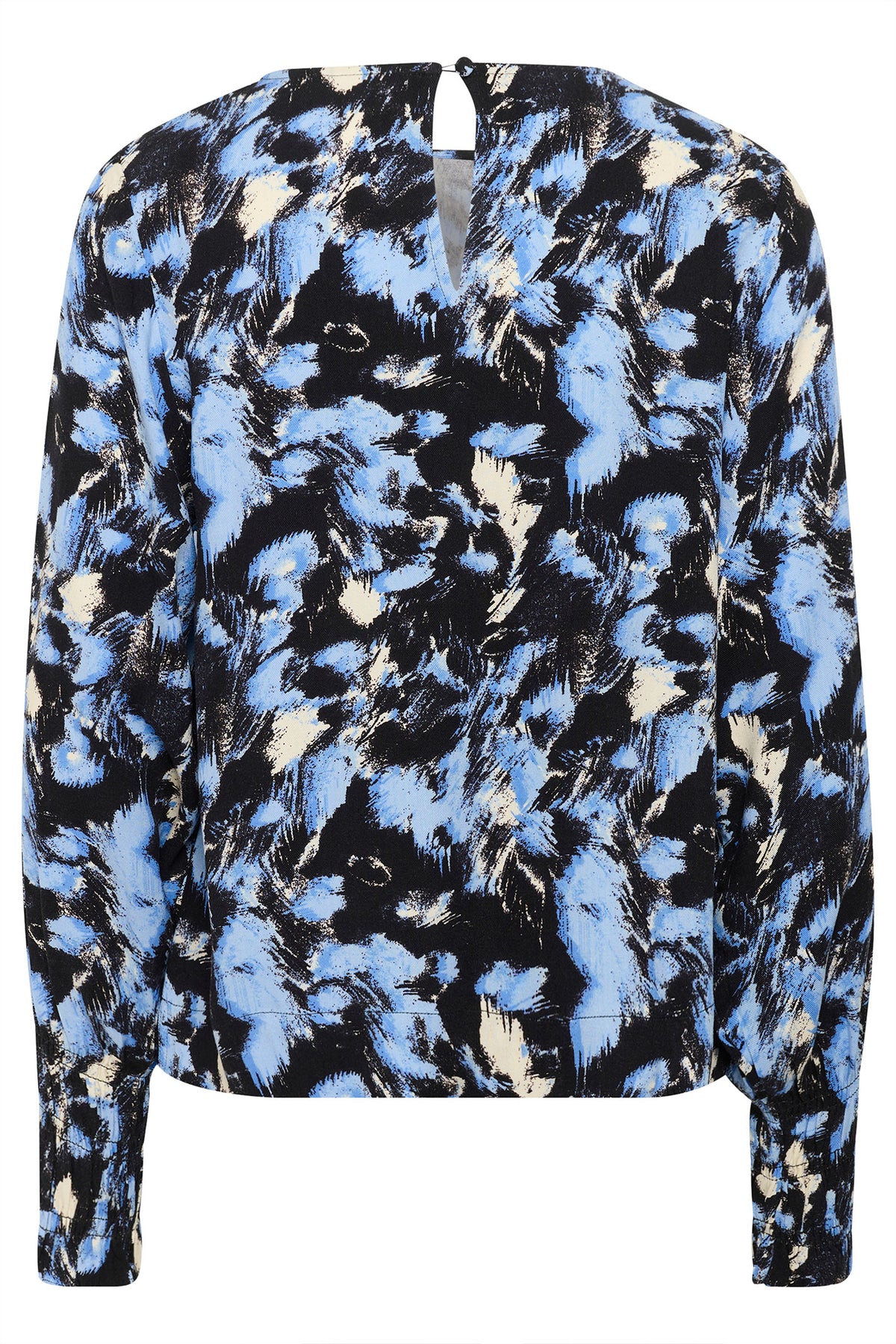 KAlura Blouse Black/Blue Graphic Strokes - 10509433