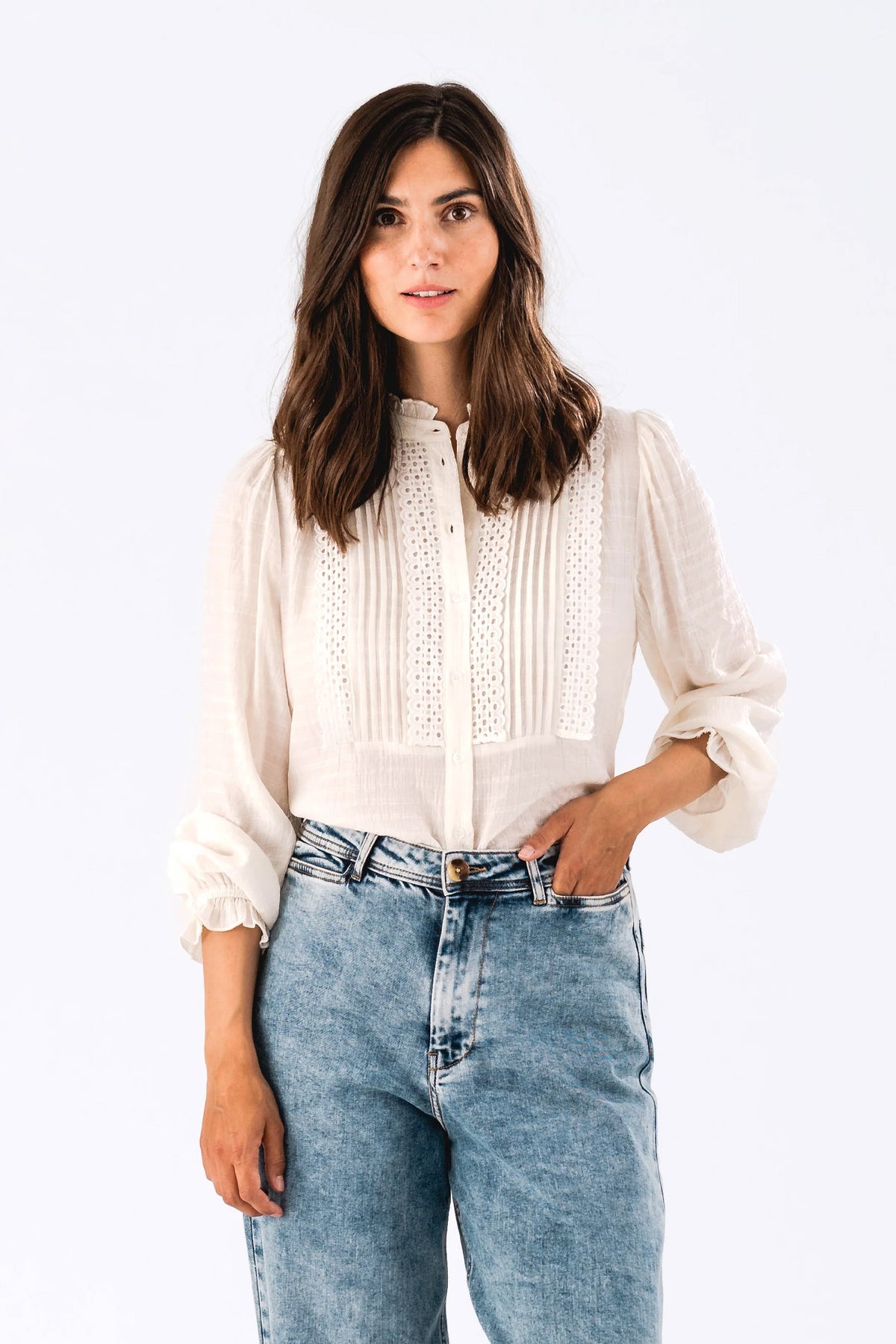 ArielLL Shirt LS 01 White - 90062-1012