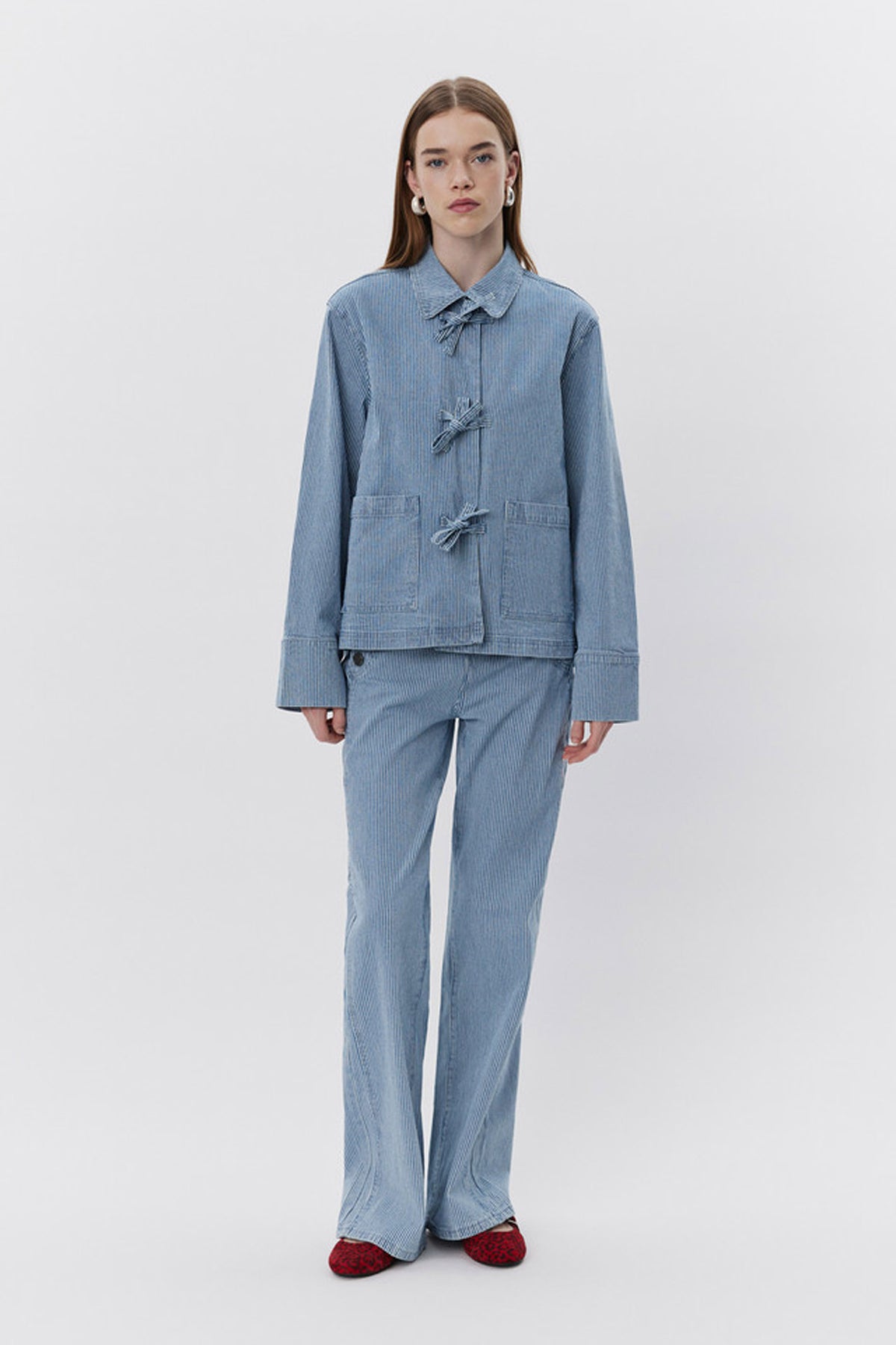 MARLOSW JACKET 5092 Blue striped - S251105