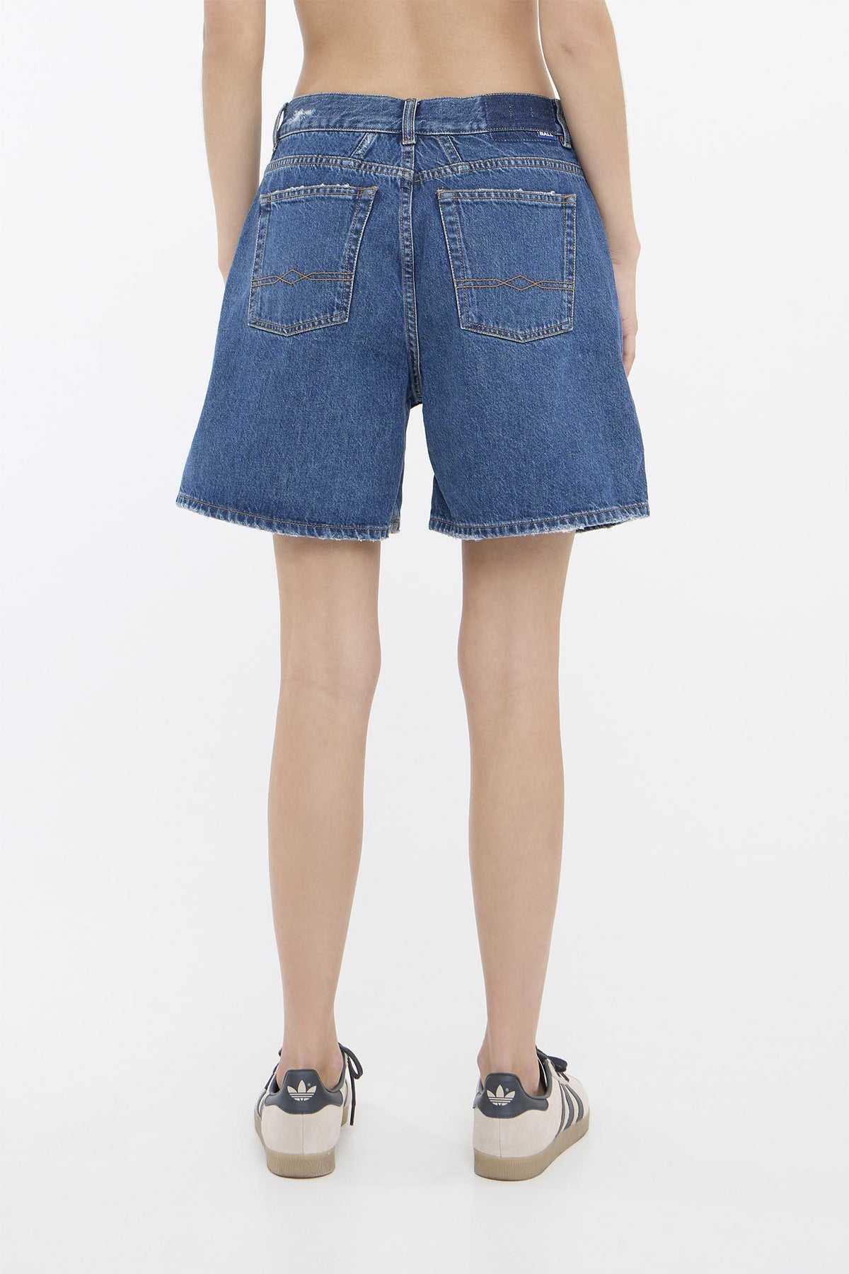 BASERRE DENIM SHORTS MEDUIM BLUE WASH - 50405171