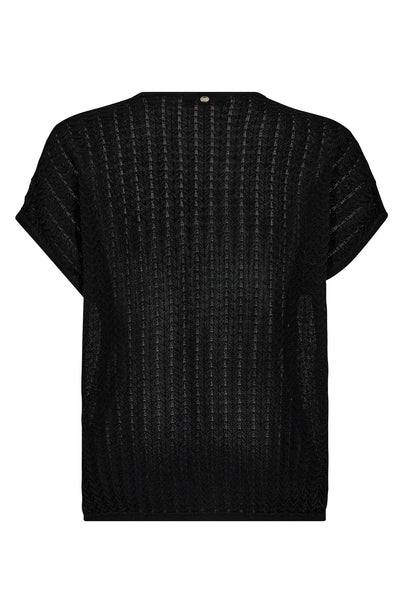 MMShani Plain V-neck Knit Black Thumbnail