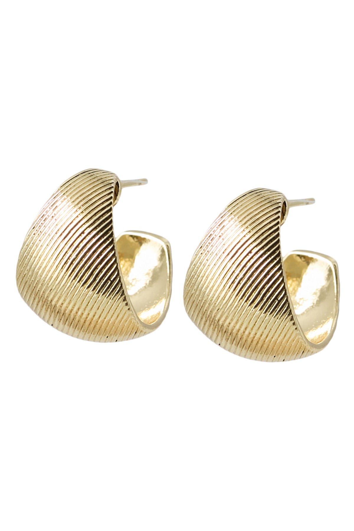 BRUSHED CHUNKY HOOP TILBEHØR GULD - BRUSHED HOOP