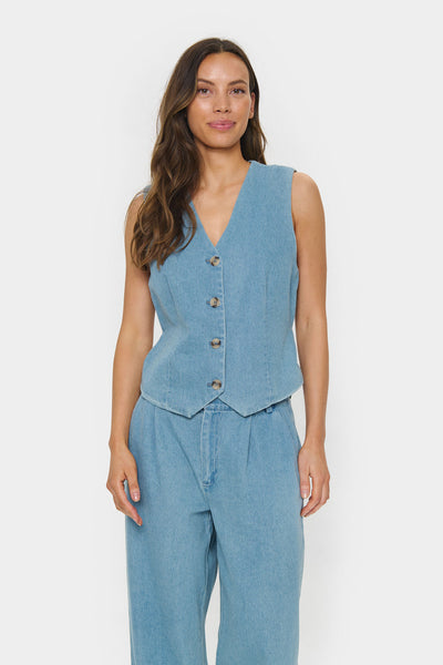 JaclynSZ Vest Smoke Blue - 30513875 Thumbnail