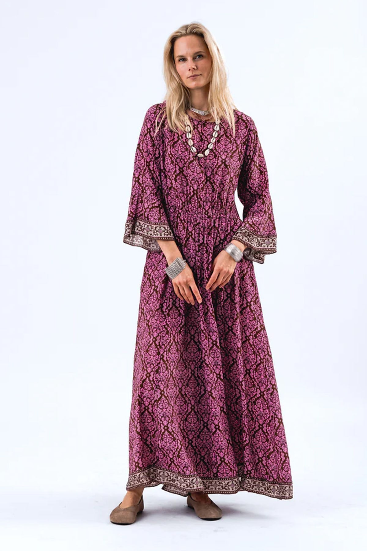 RainaLL Maxi Dress LS 51 Pink