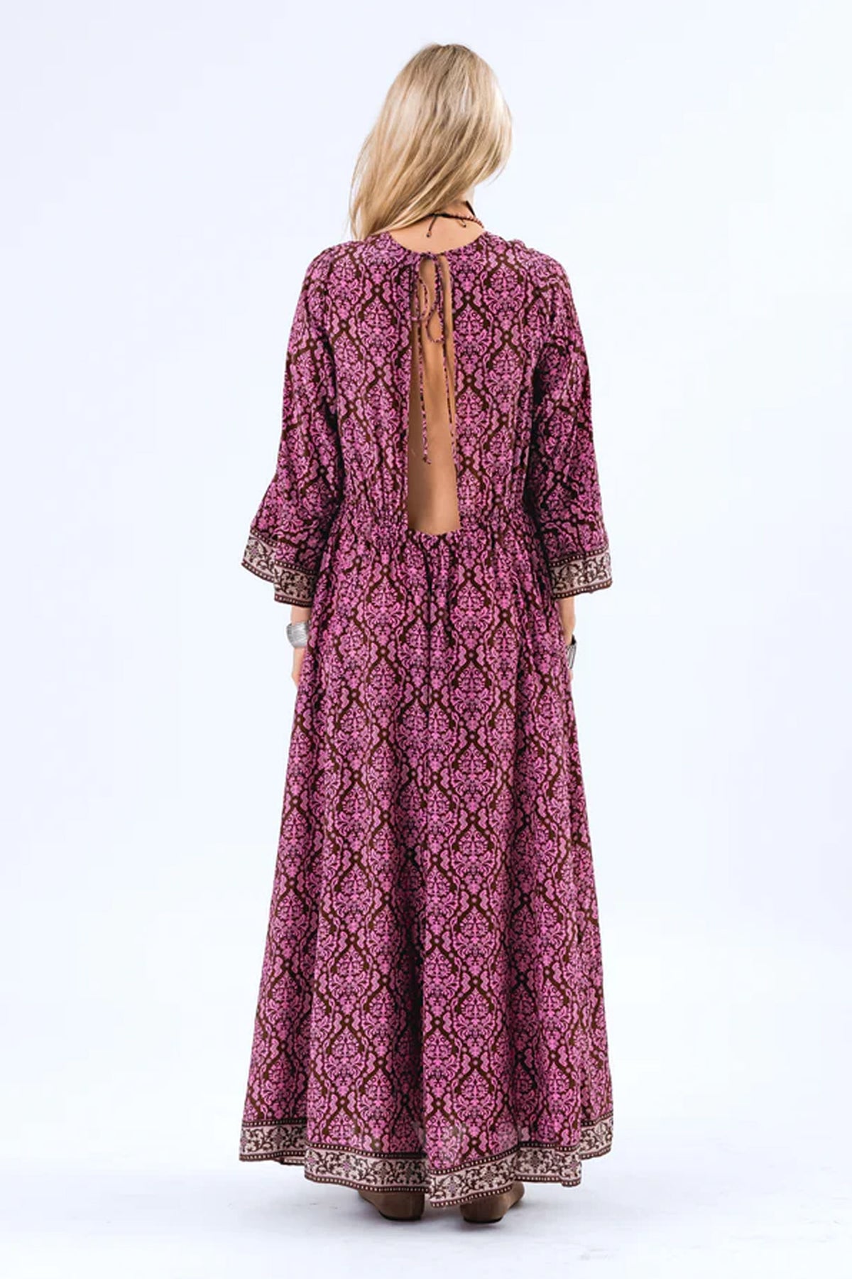 RainaLL Maxi Dress LS 51 Pink