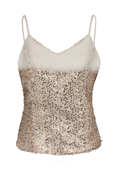 StormiCC Sequin Cami Top 144-Nude - 35684 Thumbnail
