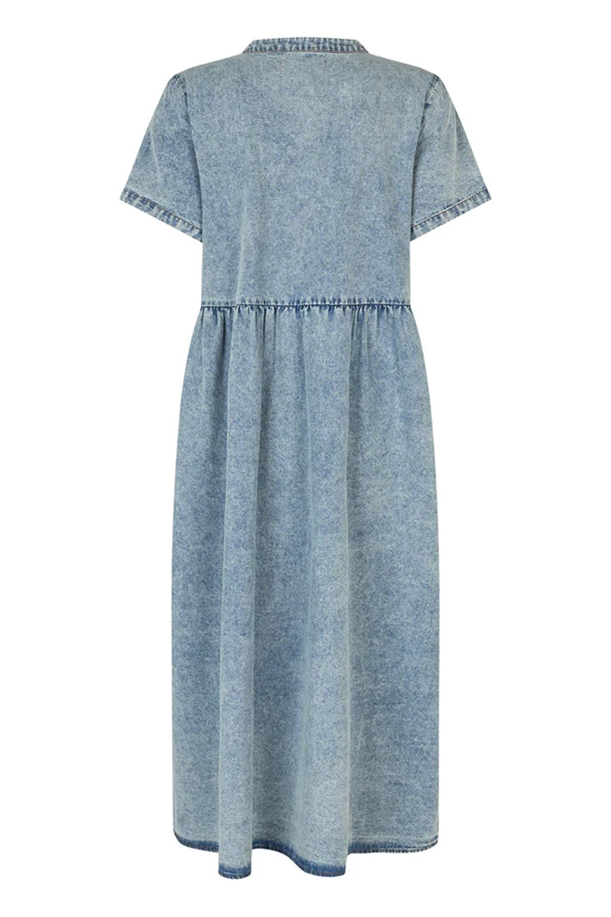 AliyaLl Maxi Dress LS 100 Washed Denim - 25157-3032