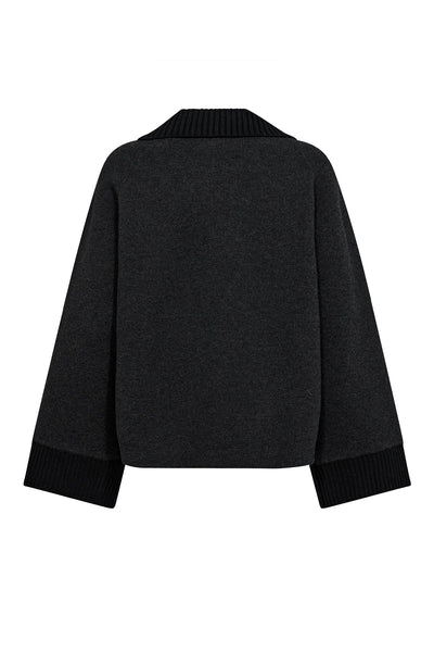 MMEliana Wool Knit Cardigan Phantom - 173810 Thumbnail