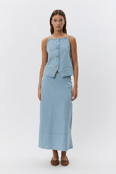SELIASW SKIRT 5094 Light Blue striped - S252117 Thumbnail