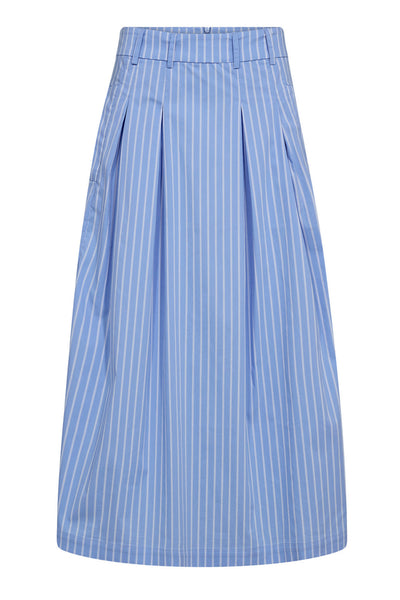MicaCC Stripe Pleat Skirt 23-Pale Blue - 34225 Thumbnail