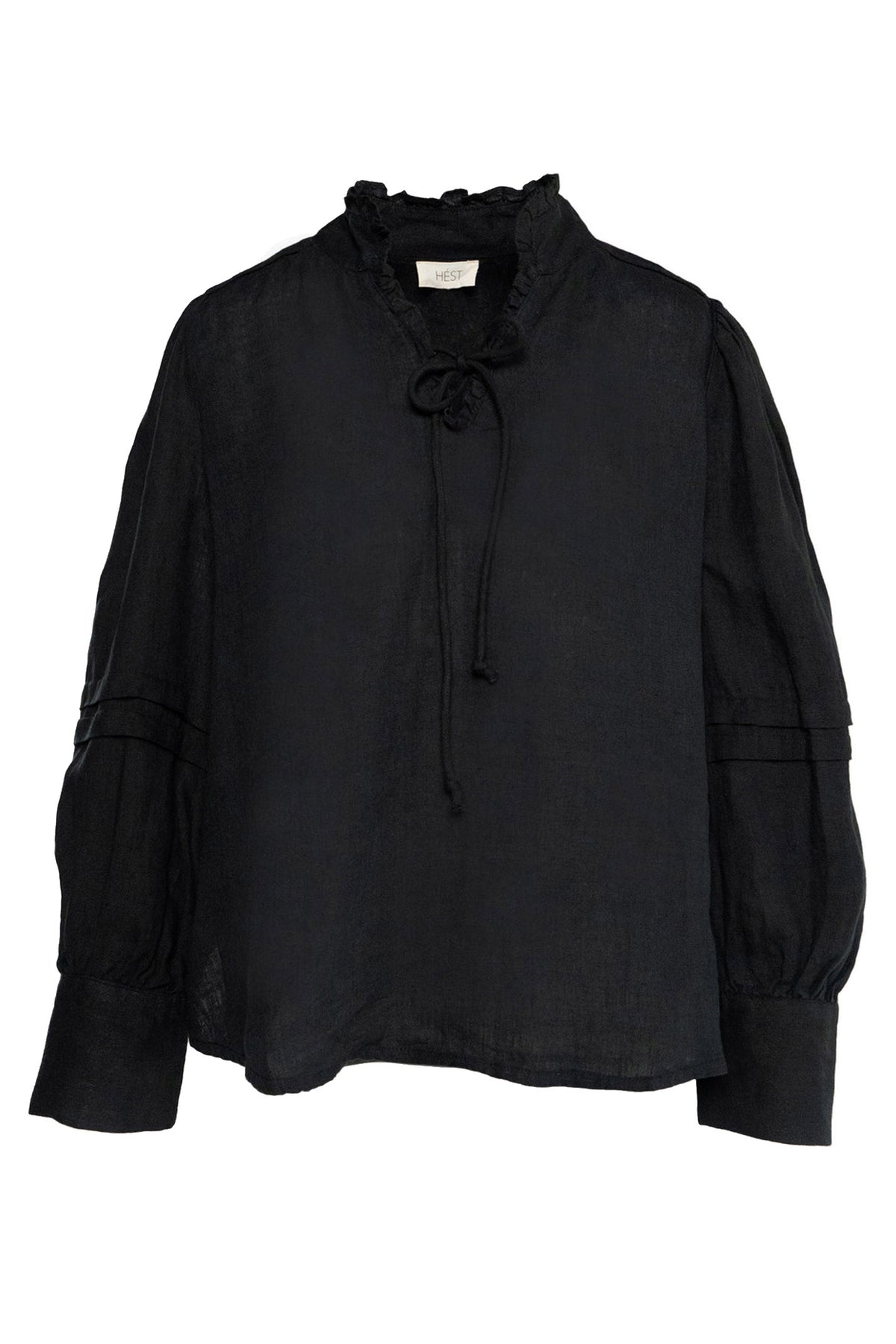 SARI Linen Blouse 9000 Jet Black - 2510190204